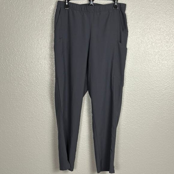 Spread Good Cheer Women’s Size Petite Large Grey Polyester Cargo Scrub Pants - Picture 1 of 8